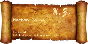 Machan Zolna névjegykártya